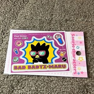 Bad Badtz-Maru Sunglasses Vinyl Sticker Small Sheet Japan Official Sanrio Kawaii